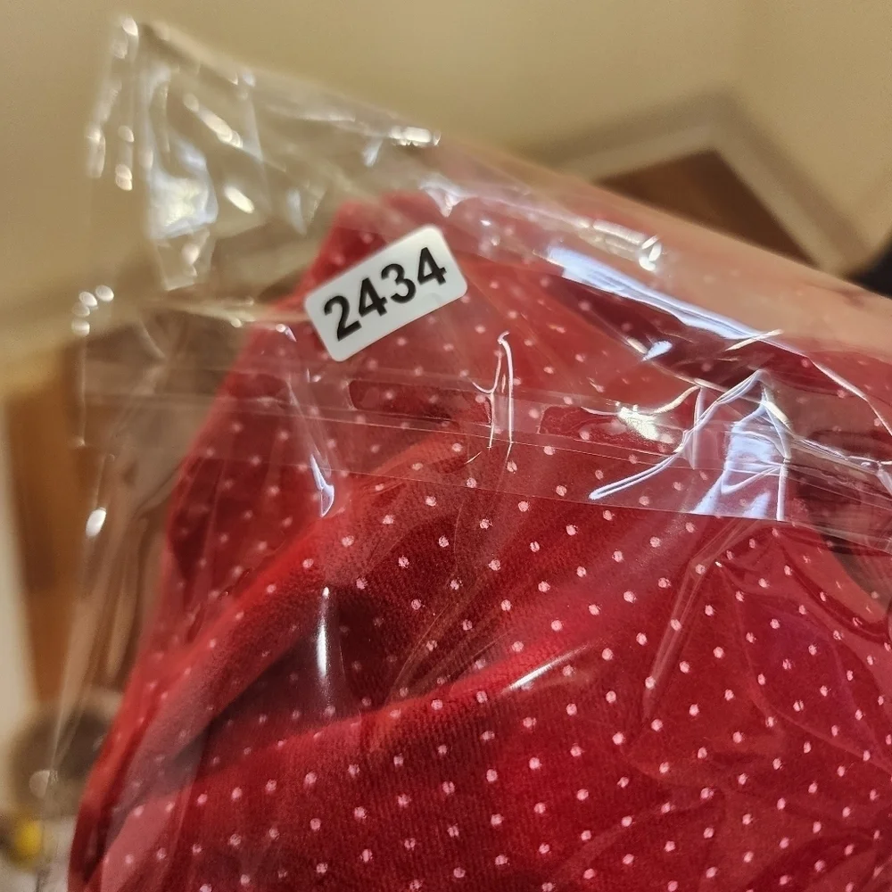 CHARTER CLUB Vintage Rare  Red Venvet Scottie Dog   Girls dress size 6